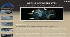 Desktop Screenshot of adamsapparels.com