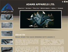 Tablet Screenshot of adamsapparels.com